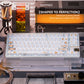 Yong Qiu Brahma Ceramics Mechanical Keyboard Keycaps — Cherry Profile PBT | Blue & Gold Characters Edition