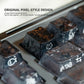Crimson Peach & Ink Frost Gradient Carbon Fiber Mechanical Keyboard Keycaps — Cherry Profile