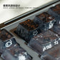 Crimson Peach & Ink Frost Gradient Carbon Fiber Mechanical Keyboard Keycaps — Cherry Profile