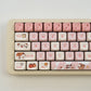 Autumn Puppy Keycap Set — MOA Profile Pink & Cream