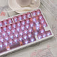 White/Red/Pink/Purple/Green Unmarked Top Frosted Transparent Keycaps