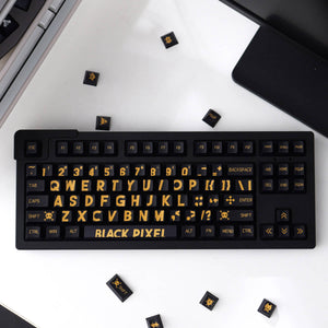 Black Gold Big Font Keycap