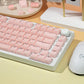 MDA Profile Crystal Pink/White/Blue Translucent Jelly Pudding ABS Keycaps