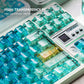 Hawaii 2.0 Gradient Blue Transparent Mechanical Keyboard Keycaps — Cherry Profile