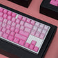 Pink gradient pattern on the transparent keycap