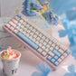 White Peach Oolong/Sea Salt Vapor Translucent Keycaps