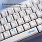 Yong Qiu Brahma Ceramics Mechanical Keyboard Keycaps — Cherry Profile PBT | Blue & Gold Characters Edition