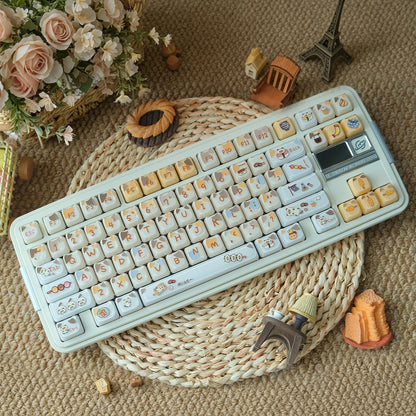 MAO "Sushi Kitty" Premium Two-Tone Crystal Keycap Set
