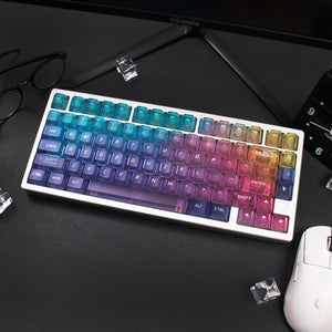 Rainbow PC Frosted Keycaps