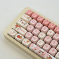 Autumn Puppy Keycap Set — MOA Profile Pink & Cream