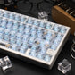 White/Red/Pink/Purple/Green Unmarked Top Frosted Transparent Keycaps
