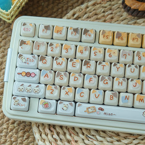 MAO "Sushi Kitty" Premium Two-Tone Crystal Keycap Set