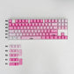 Pink gradient pattern on the transparent keycap
