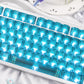 White/Red/Pink/Purple/Green Unmarked Top Frosted Transparent Keycaps