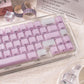 White/Purple/Blue/Gray Crystal Jelly Side-Print Semi-Translucent Keycaps