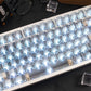 White/Red/Pink/Purple/Green Unmarked Top Frosted Transparent Keycaps