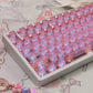 White/Red/Pink/Purple/Green Unmarked Top Frosted Transparent Keycaps