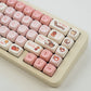 Autumn Puppy Keycap Set — MOA Profile Pink & Cream