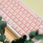 MDA Profile Crystal Pink/White/Blue Translucent Jelly Pudding ABS Keycaps