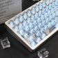 White/Red/Pink/Purple/Green Unmarked Top Frosted Transparent Keycaps