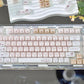MAO "Coffee Cat" Premium Two-Tone Crystal Keycap Set