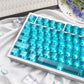 White/Red/Pink/Purple/Green Unmarked Top Frosted Transparent Keycaps