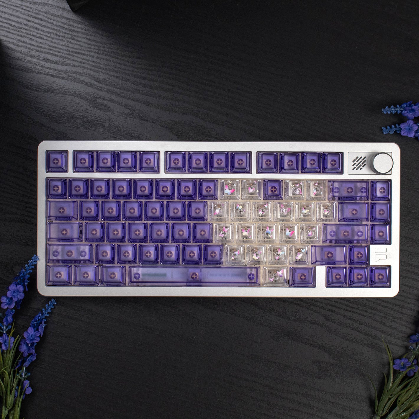 Purple Twilight Butterfly Keycaps