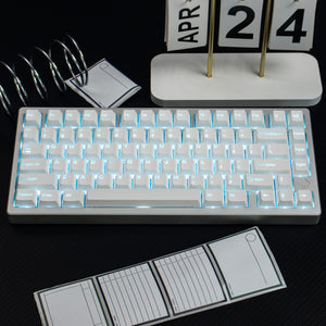 Minimalist White Translucent Keycaps