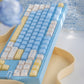 White Peach Oolong/Sea Salt Vapor Translucent Keycaps