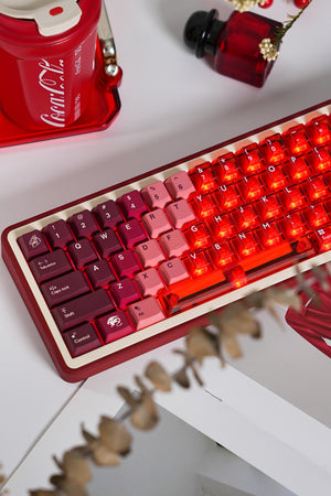 Blue/Red/Purple/Green/Pink Gradient Snow Mountain PBT&PC Keycaps（149 keys）