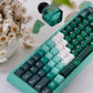 Blue/Red/Purple/Green/Pink Gradient Snow Mountain PBT&PC Keycaps（149 keys）