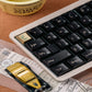Sorcerer's Diamond Black Gold Metallic Finish Keycaps