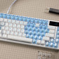 Rei Ayanami Edition Mechanical Keyboard Keycaps — Cherry Profile | Standard Legends + Light Blue PC Novelty Set