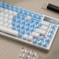 Rei Ayanami Edition Mechanical Keyboard Keycaps — Cherry Profile | Standard Legends + Light Blue PC Novelty Set
