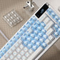 Rei Ayanami Edition Mechanical Keyboard Keycaps — Cherry Profile | Standard Legends + Light Blue PC Novelty Set