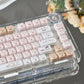 MAO "Coffee Cat" Premium Two-Tone Crystal Keycap Set