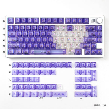Purple Twilight Butterfly Keycaps