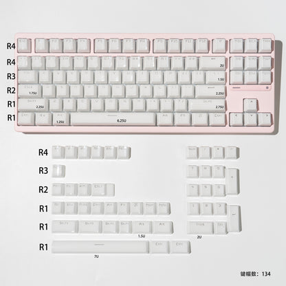 White/Purple/Pink/Black Crystal Translucent Keycaps