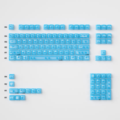 cherry-CZL - Blue transparent engraved R2