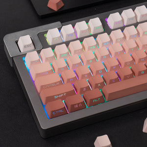 Blush translucent gradient keycaps