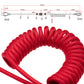 Red Black Coiled Type C USB keyboard Data Cable