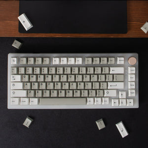 Minimalist Gray White Keycap