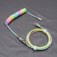 Rainbow Coiled Type C USB keyboard Data Cable