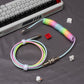 Rainbow Coiled Type C USB keyboard Data Cable