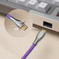 Purple Coiled Type C USB keyboard Data Cable