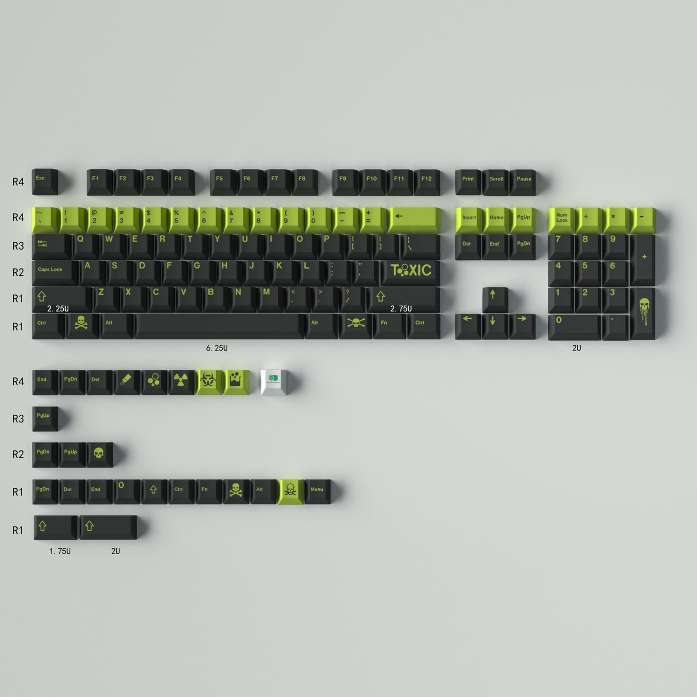 PBT Toxic Keycaps