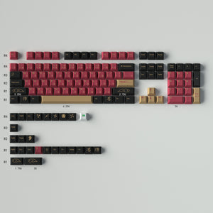 PBT Red Samurai Keycaps