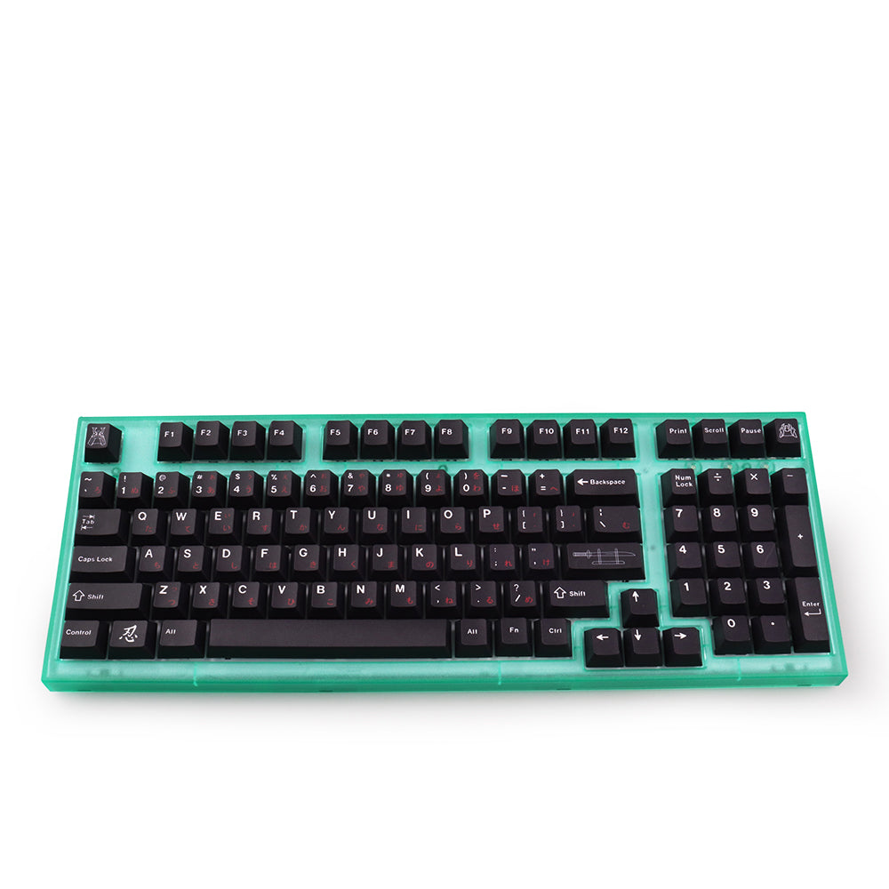 Black Samurai Keycaps PBT Black DYE-SUB Japanese Keycap