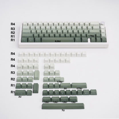 Gradient Green Keycaps