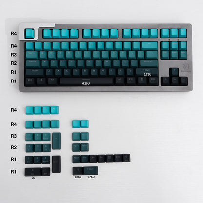 Gradient Cyan Keycaps